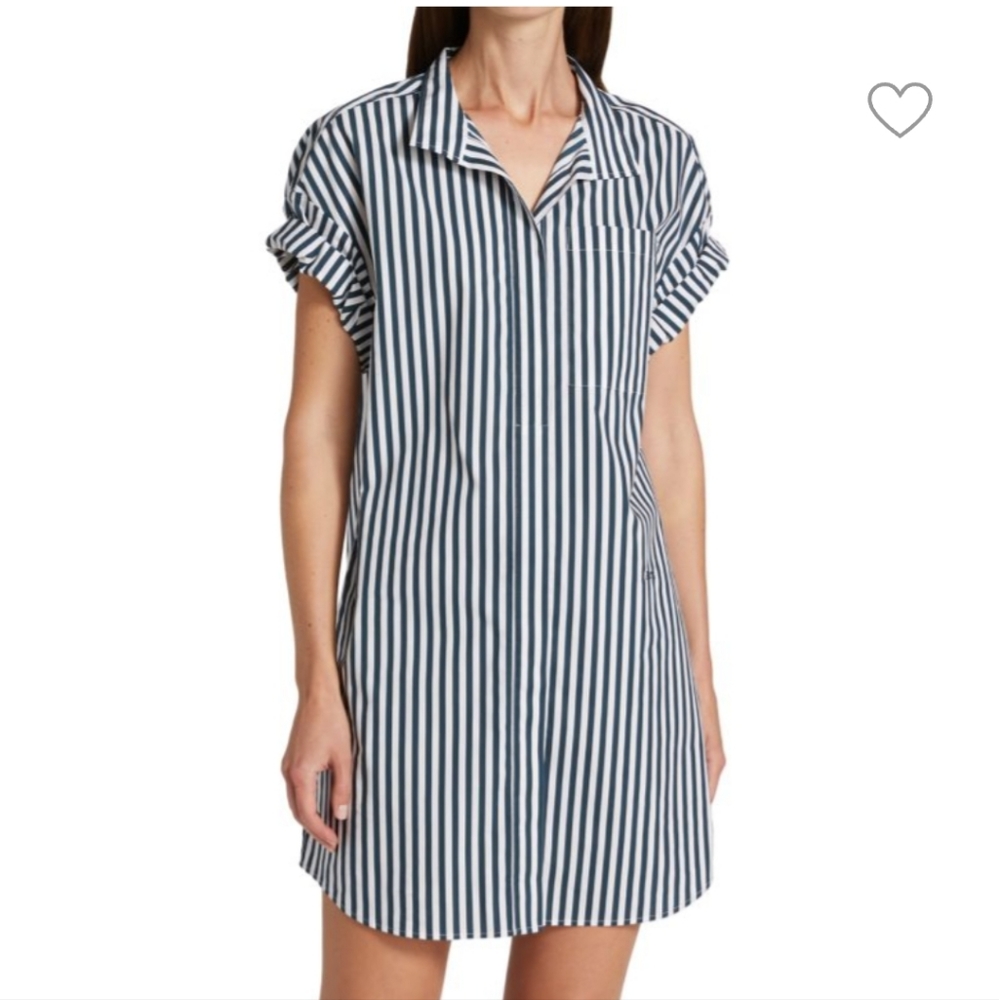 Frame Sheila Striped Cotton Dress Small